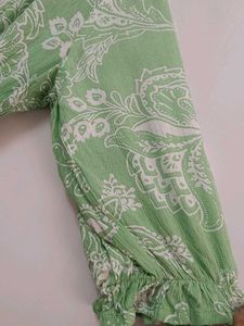 Green Paisley Midi Dress