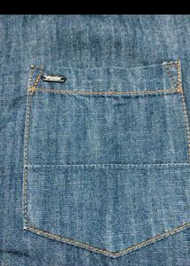 Denim Shirt Blue With Price Tag