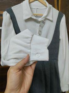 Gray &amp; White Dress