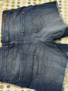 Distressed Denim Shorts