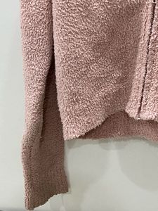 Women Baby Pink Hoodie Jacket With Tube Top