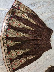 Gorgeous Brown Embroidered lehenga