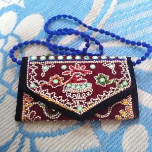 Embroidery Sling Handbag