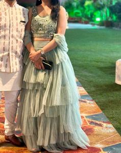 sea Green Lehenga Choli Set