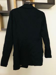 Beautiful Black Blazer with leopard inner lining