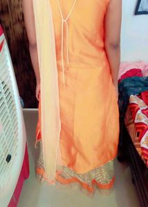 Orange Color Sharara Dress