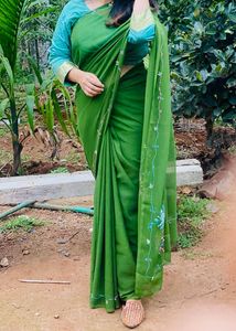 Elegant Green Saree