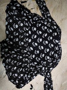 Floral Print open cape top