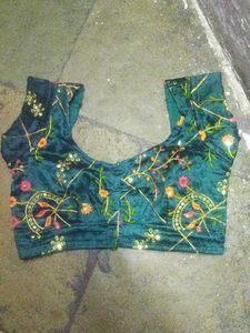 Teal Embroidered Blouse
