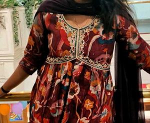 Stunning Wine Colour Kurta Set 🍒