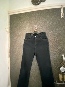 Black Flared Denim Jeans
