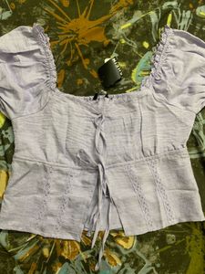 Cute Lavender Peplum Top