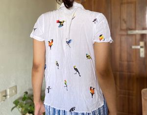 Bird Print Top