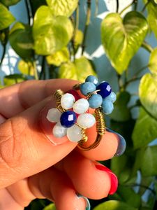 Beads Flower Ring ,Affordable, Stylish, Handmade.