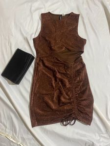 H&M Brown Shimmer Dress