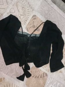 Black saree and stitch blouse with this newly sare