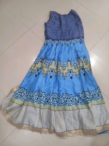 Blue Embroidered Anarkali Dress