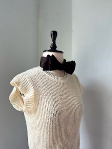 creme knit vest