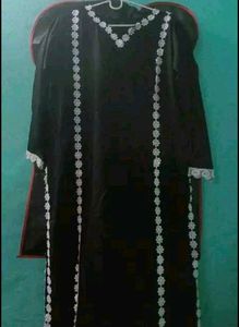 Pakistani Lace Black Kurta Pant Set