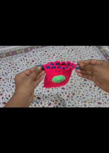 Handmade Crochet Drawstring Pouch