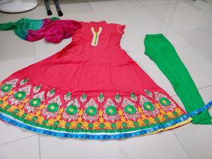 Anarkali Dress With Legging And Dupatta