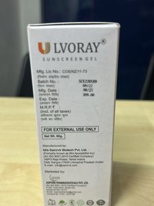 U LVORY Sunscreen Gel Spf30+
