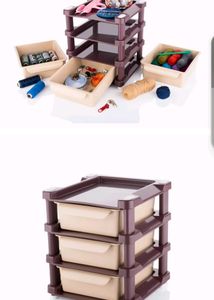 Shrigana 3 Layer Multipurpose Drawer Organizer Desk Chests Box Drawer Unit Organizer Small Size ND Very Preety