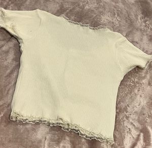 Floral Print Ribbed Crop Top