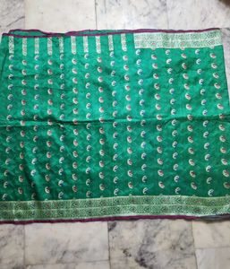 Banarsi Gajval Saree With Blouse Piece