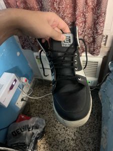 black high top sneakers