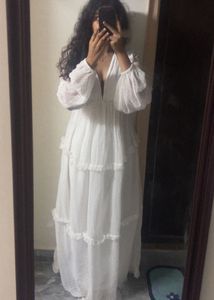 White Flowy Maxi Dress