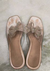 Sparkly Bow Detail Sandals