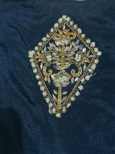 Elegant Navy Blue Tiered full Flare Dress