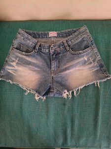 Denim Distressed Shorts