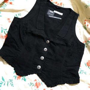 Vintage Black Denim Vest 🖤