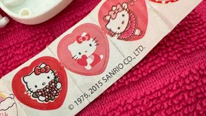 hello Kitty Ring For Kids With Stickers