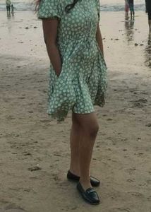 Floral Print Green Dress