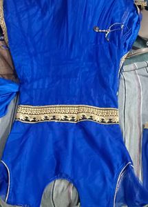 Elegant Blue Embroidered Ethnic Dress