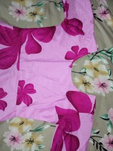 New Floral Print Pink Ethnic Gown