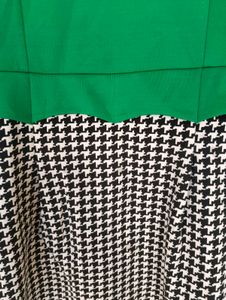 Green Houndstooth Mini Dress