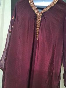 Embroidered Plum Tunic