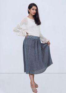 Grey Flared Skirt