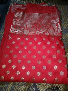 Pure Banarasi Red Saree