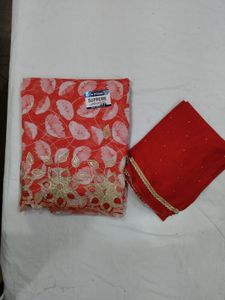 Purple Floral Unstitched Suit