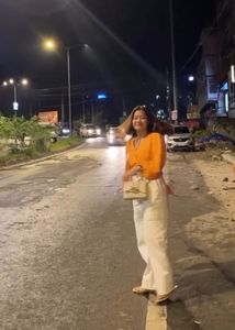 Orange Cropped Top