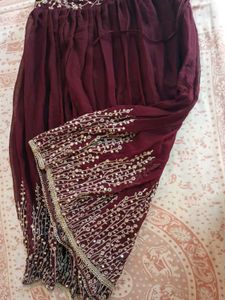 Wedding Wear Marron Lehanga Choli