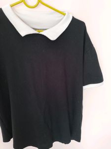 Black & White Oversized Polo