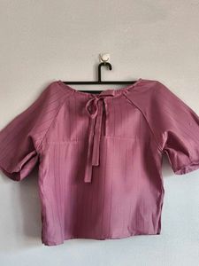 Women Vertical Striped Round Neck Top