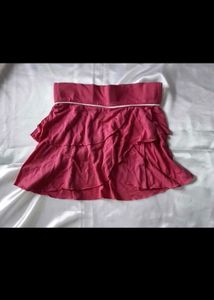 Girls Pink Layered Skirt
