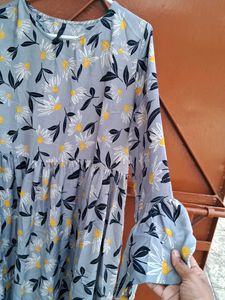 Here And Now Floral Print Ruffle Hem Dress